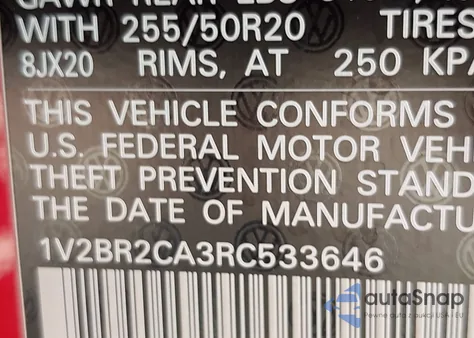 2024 Volkswagen Atlas Sel from USA, damaged, VIN 1V2BR2CA3RC533646